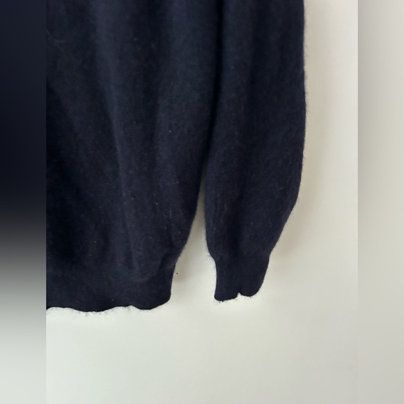 Zara dark blue 100% cashmere crew sweater - Picture 10 of 10
